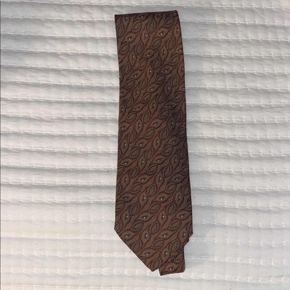 NWT GIORGIO ARMANI CRAVATTE Brown Patterned Men's Tie